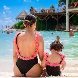 Beautiful mommy and me matching swimsuit